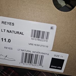 Dolce Vita Natural Raffia Slip-Ons